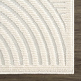 Deron White Washable 3D Rug