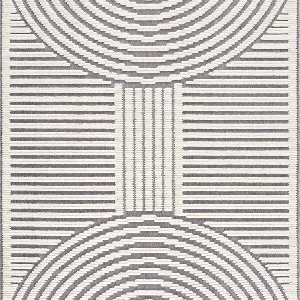 Deron Gray Rainbow Washable Rug
