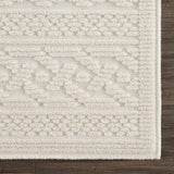 Fadey White 3D Washable Rug