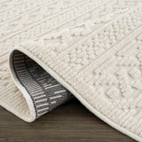 Fadey White 3D Washable Rug