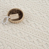 Fadey White 3D Washable Rug