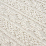 Fadey White 3D Washable Rug