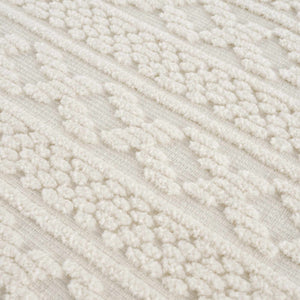 Fadey White 3D Washable Rug