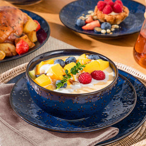 Lydia 16 Piece Starry Blue Dinnerware Set
