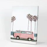 Travel Pink Van Wall Decor. California Summer Theme