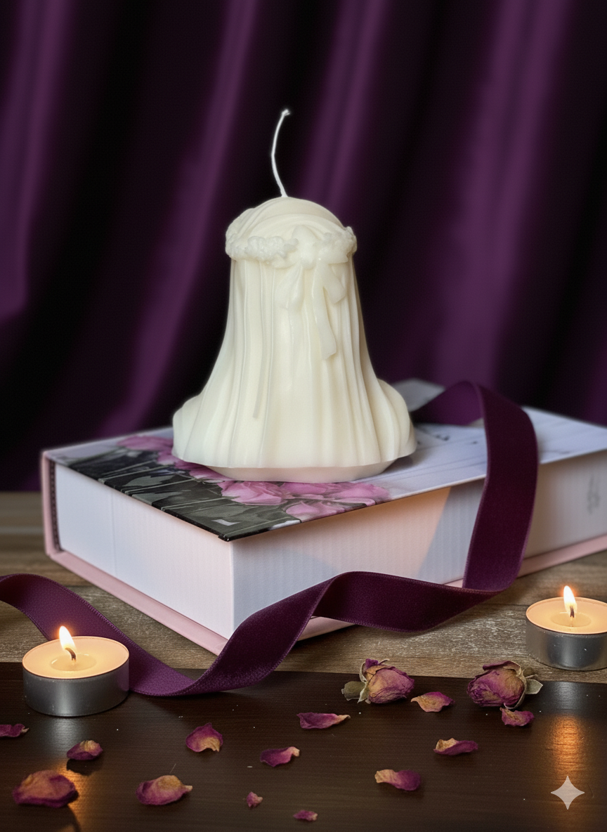 Large Veiled Lady Sculpture Candle