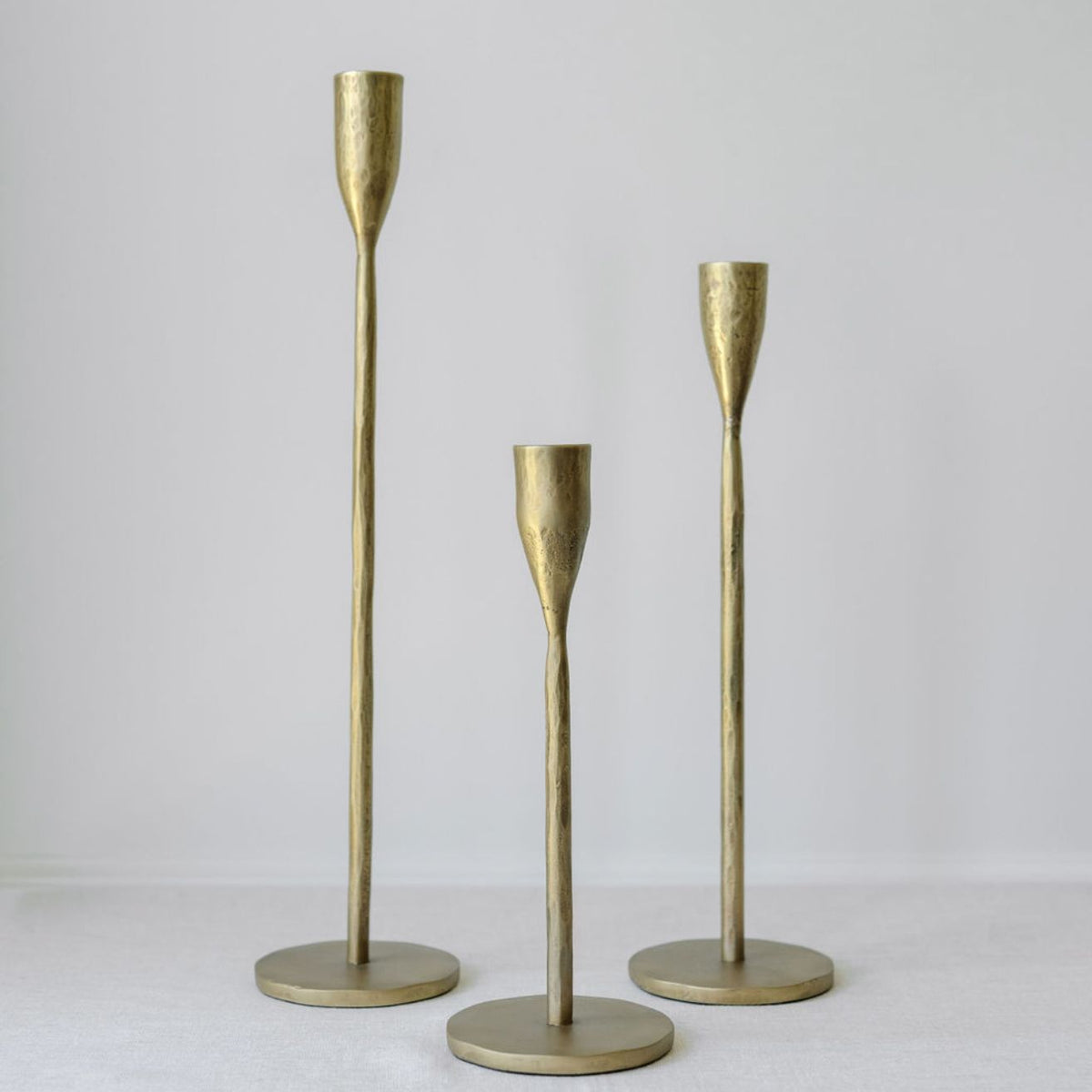 Handcrafted Antique Brass Candlesticks