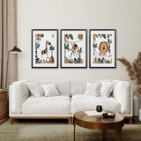 Safari Animals Wall Art Set of 3 Prints for Nursery