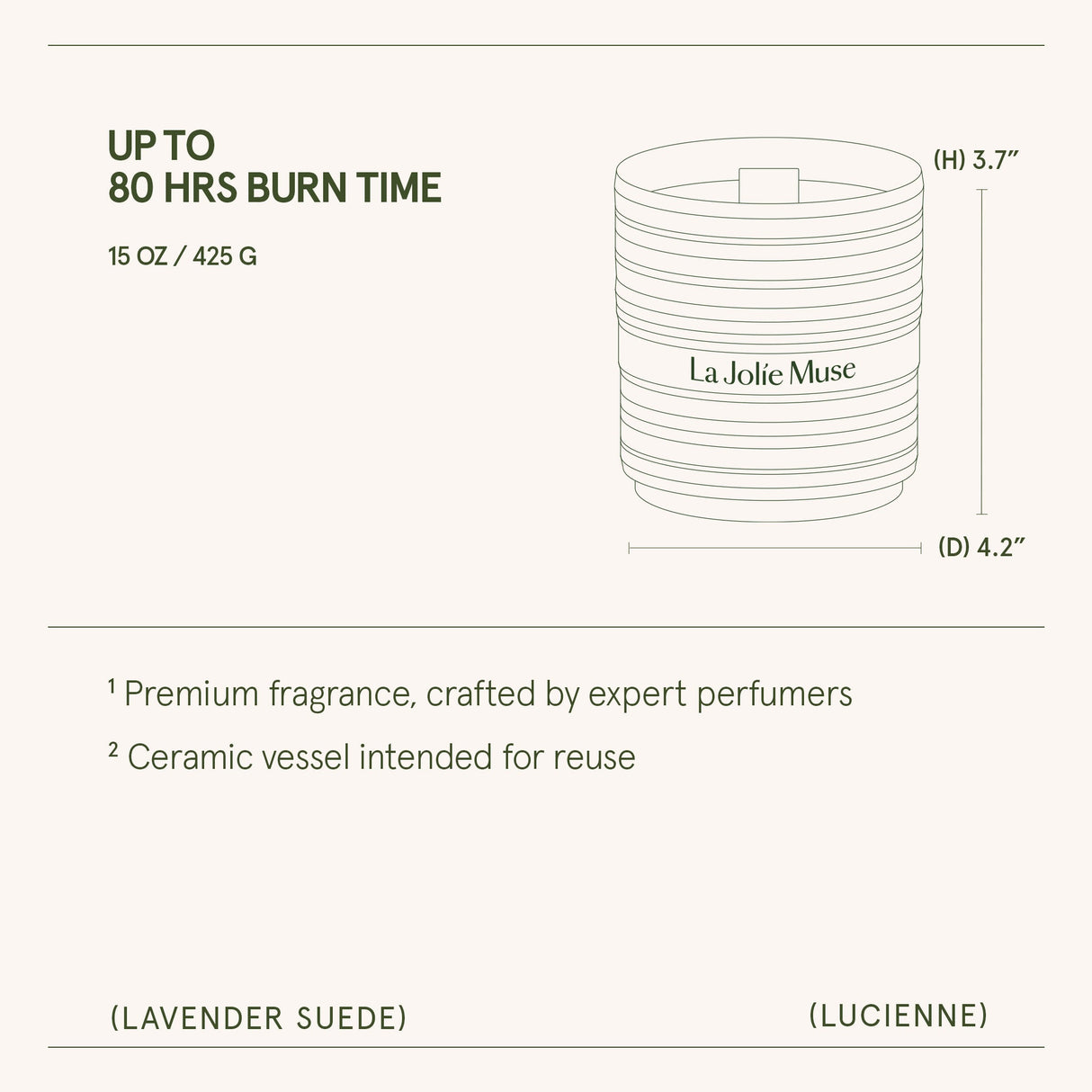 Lucienne - Lavender Suede Candle
