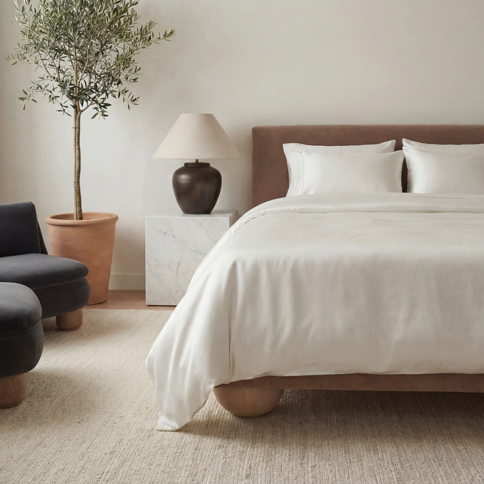 ettitude Luxe Bamboo Duvet Cover in Cloud