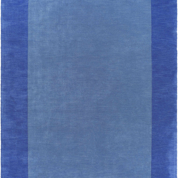 Macedon Blue Bordered Wool Rug
