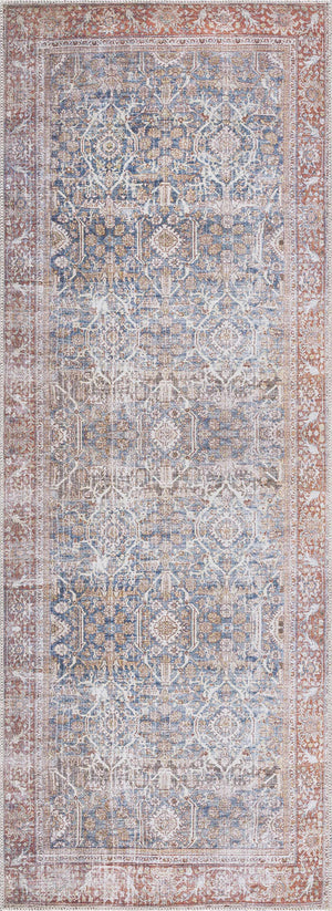 Rust Mair Traditional Washable Area Rug - Clearance