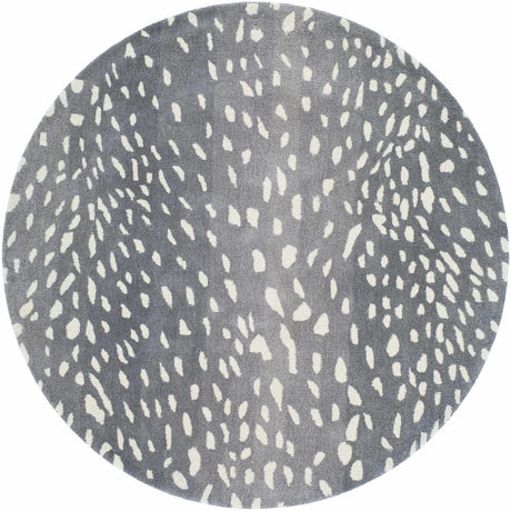 Athena Gray Giraffe Print Wool Rug