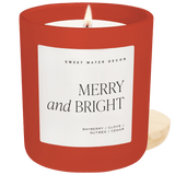 Merry and Bright Soy Candle - Red Matte Jar - 15 oz