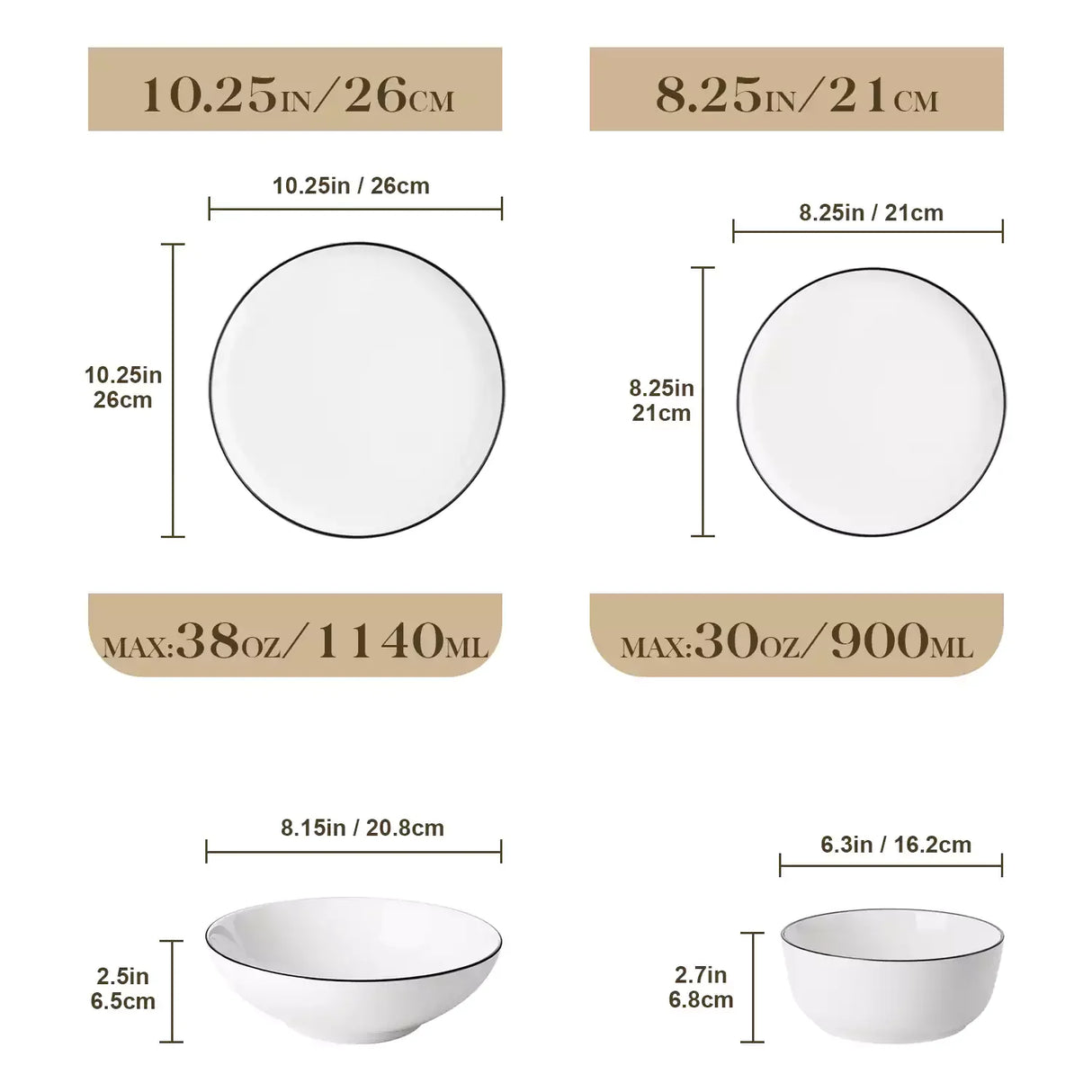 Mina 24 Piece Dinnerware Set