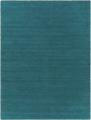 Brockton Solid Teal Wool  Rug