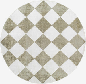 Ulric Green Diamond Washable Area Rug