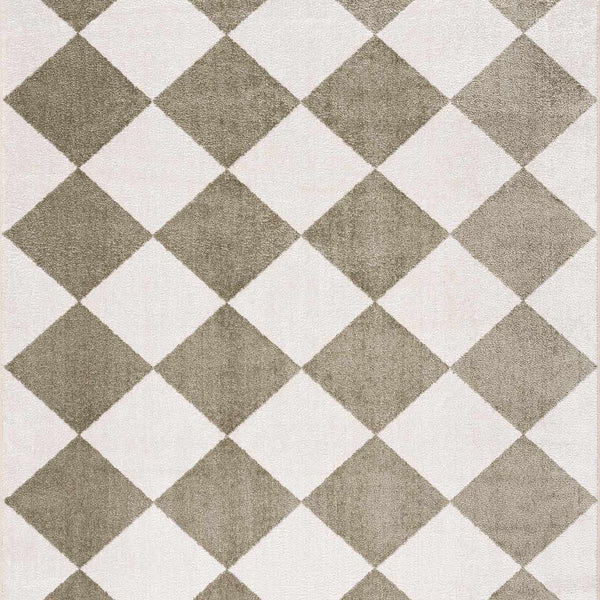 Ulric Green Diamond Washable Area Rug