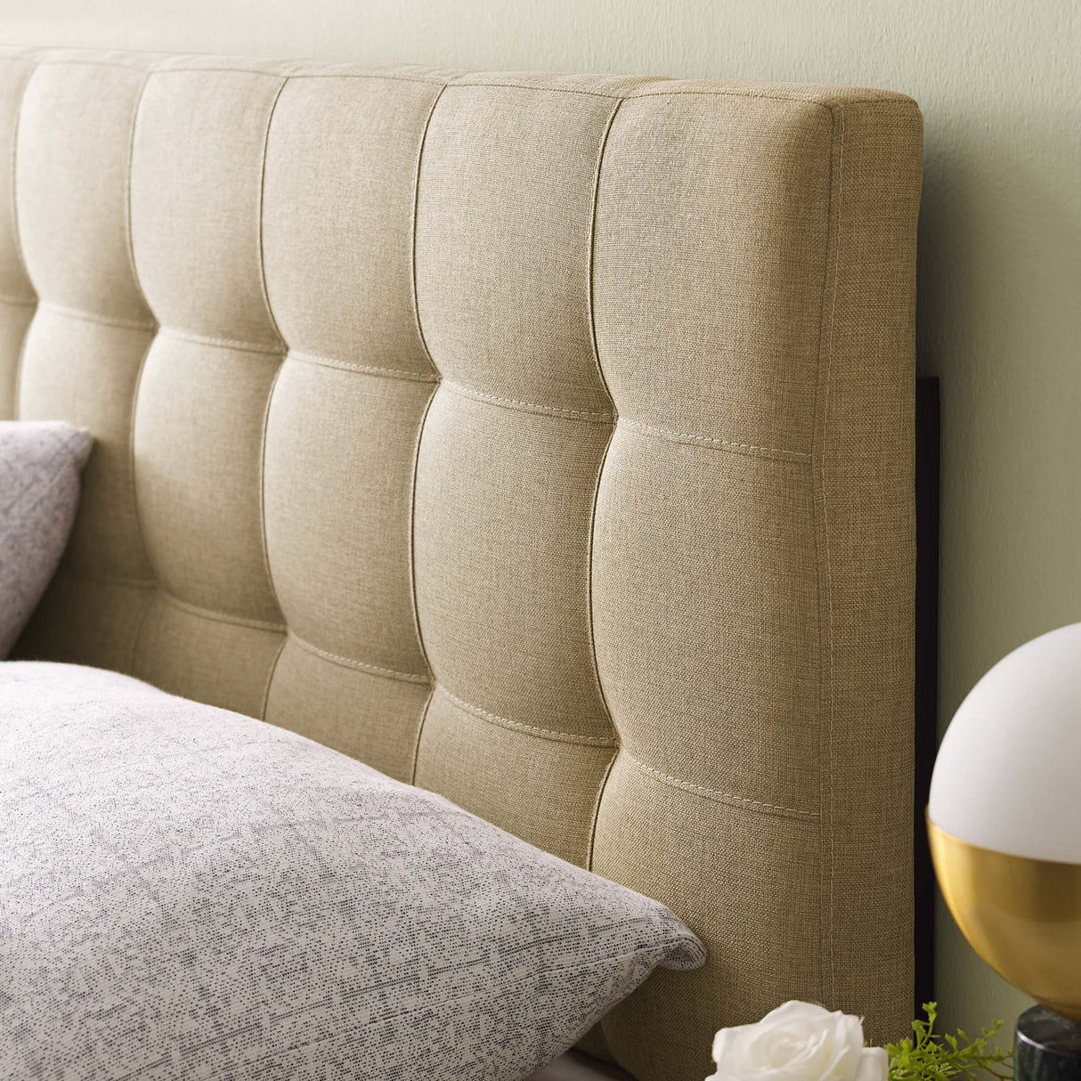 Lily Upholstered Fabric King Headboard by Modway