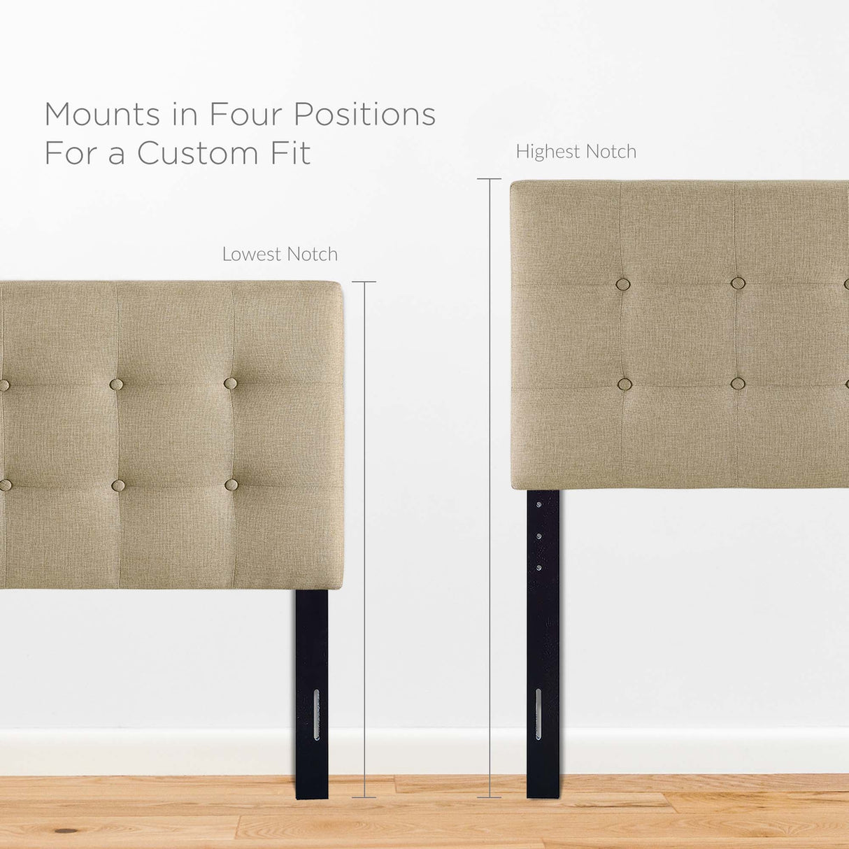 Emily Upholstered Fabric Queen Headboard by Modway