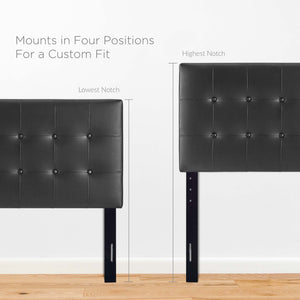 Emily Upholstered Vinyl Twin Headboard by Modway