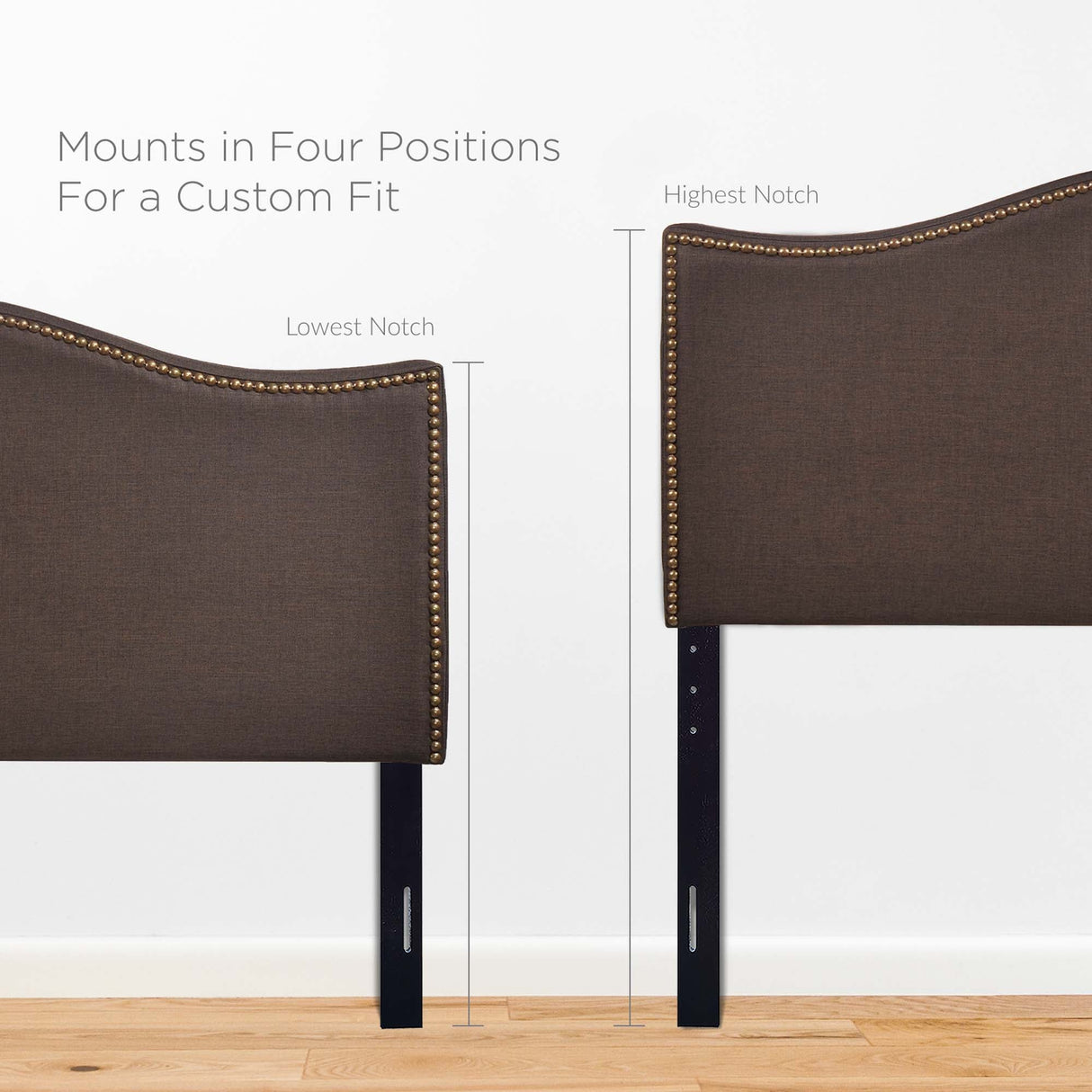 Curl Nailhead Upholstered Queen Headboard by Modway