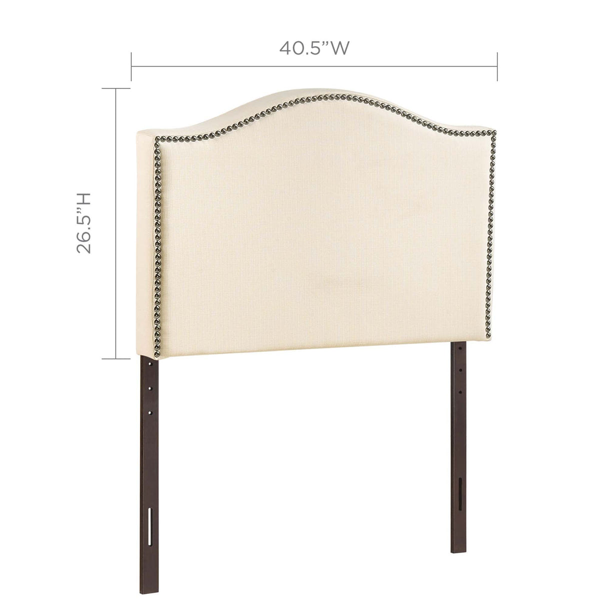 Curl Nailhead Upholstered Twin Headboard by Modway