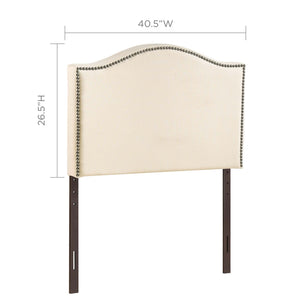 Curl Nailhead Upholstered Twin Headboard by Modway