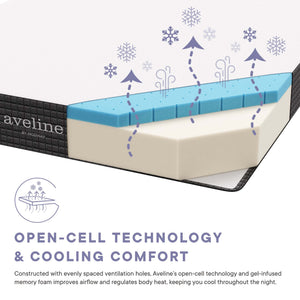 Aveline 8" King Gel-Infused Memory Foam Mattress by Modway