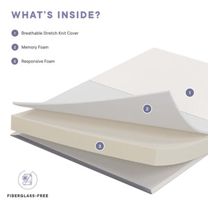 Mila 6" Twin XL Mattress by Modway