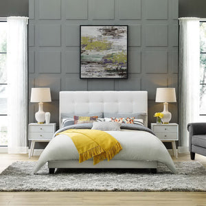 Melanie Tufted Button Upholstered Fabric Queen Platform Bed by Modway