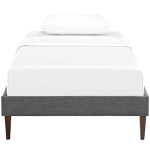 Tessie Fabric Twin Bed Frame with Squared Tapered Legs by Modway