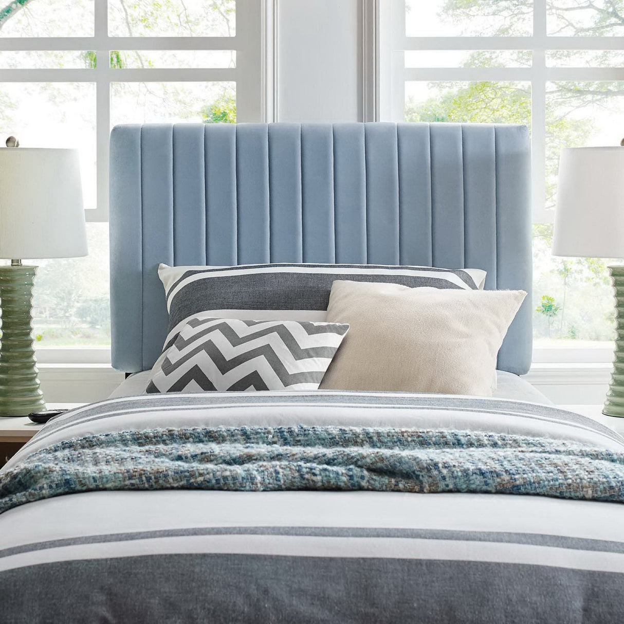Keira Performance Velvet Twin Headboard by Modway