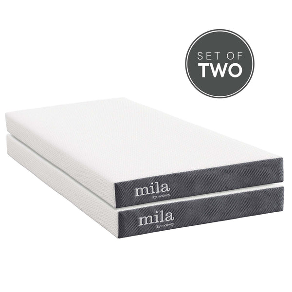 Mila 6" Foam Mattress Set of 2 by Modway
