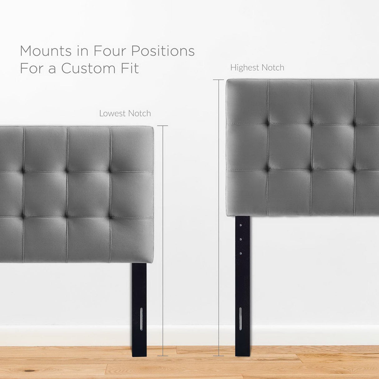 Lily Biscuit Tufted Performance Velvet Twin Headboard by Modway