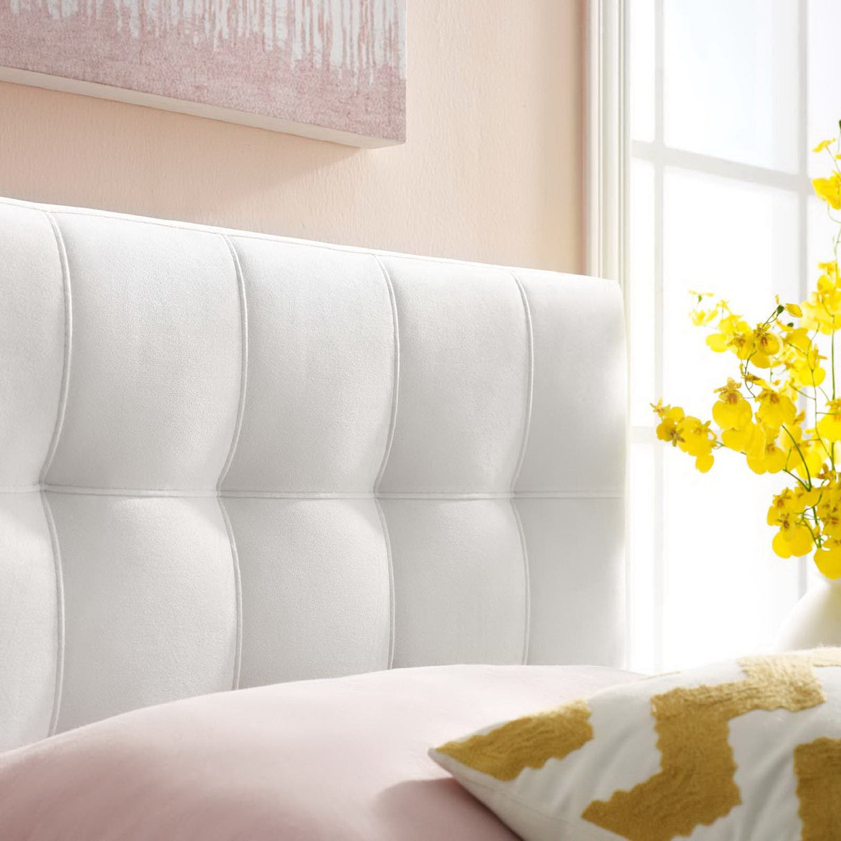 Lily Biscuit Tufted Performance Velvet Twin Headboard by Modway