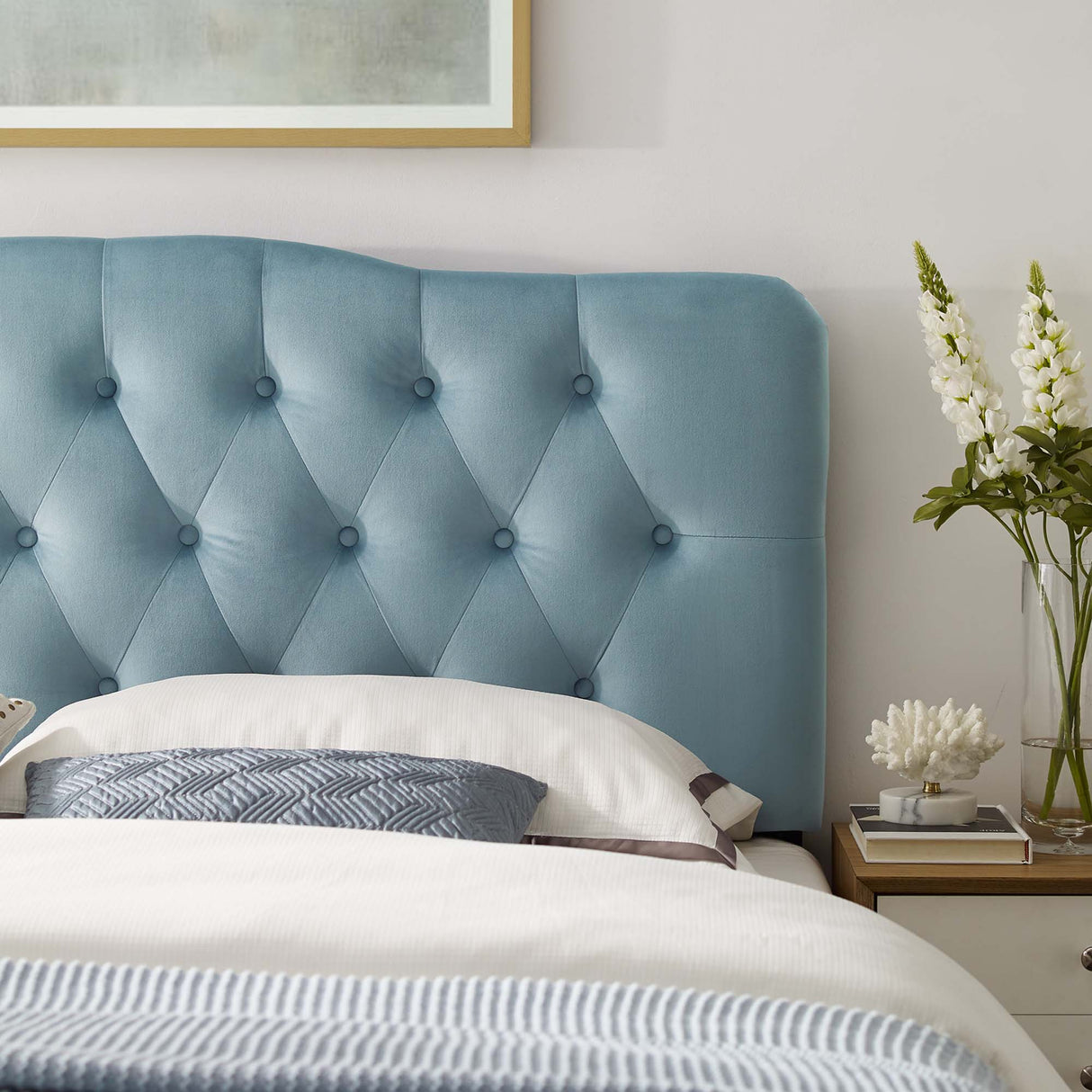 Annabel Diamond Tufted Performance Velvet Full Headboard by Modway