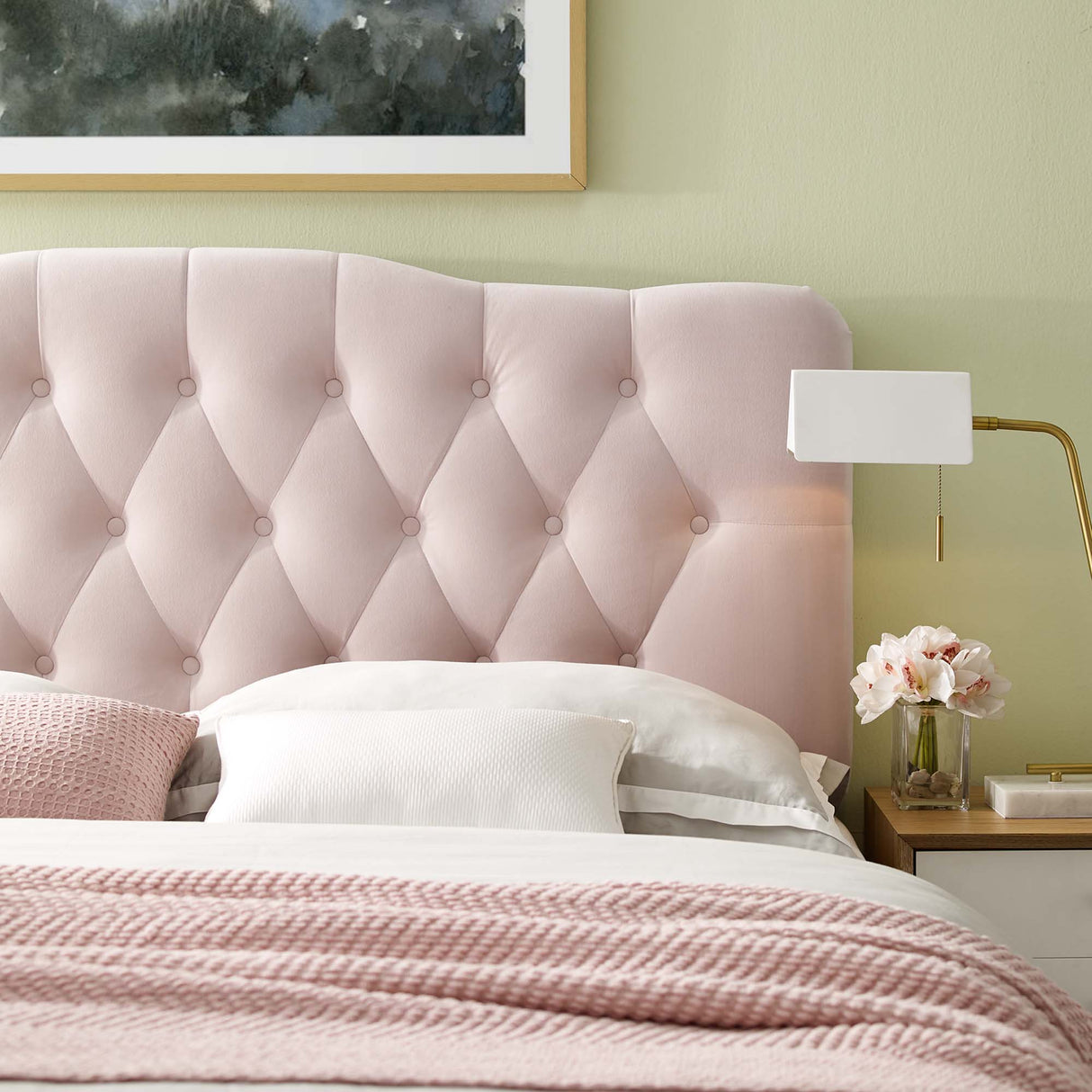 Annabel Diamond Tufted Performance Velvet Full Headboard by Modway