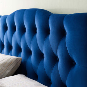 Annabel Diamond Tufted Performance Velvet Queen Headboard