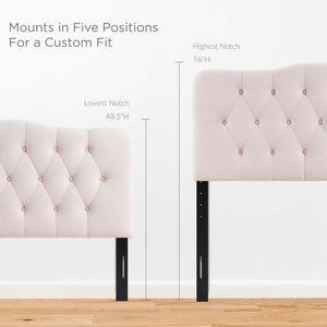 Annabel Diamond Tufted Performance Velvet Queen Headboard