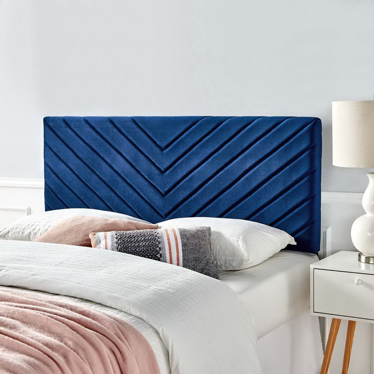 Alyson Angular Channel Tufted Performance Velvet Full/Queen Headboard by Modway