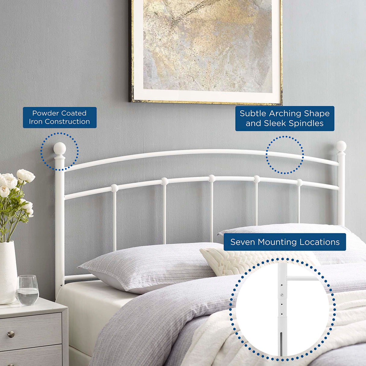 Abigail Metal Full Headboard by Modway