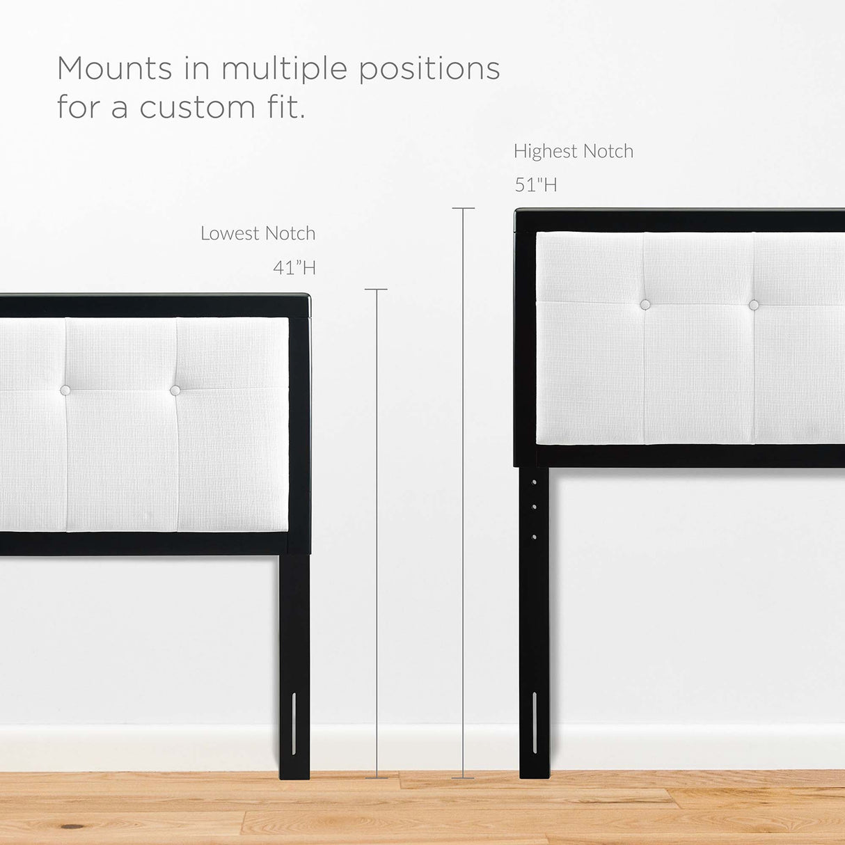 Draper Tufted Fabric and Wood Twin Headboard by Modway