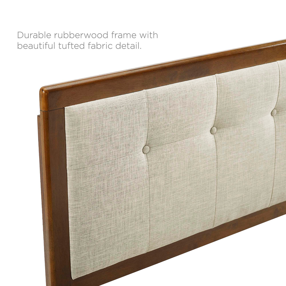 Draper Tufted Fabric and Wood King Headboard by Modway