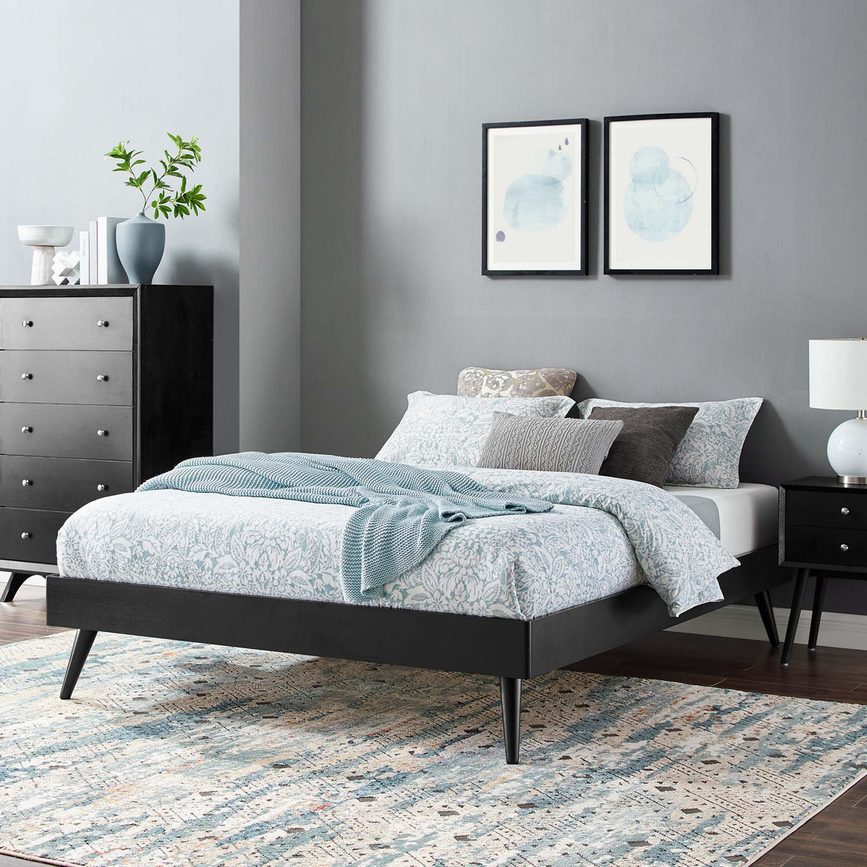 Margo Wood King Platform Bed Frame by Modway