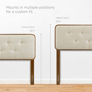 Collins Tufted Fabric and Wood Full Headboard by Modway