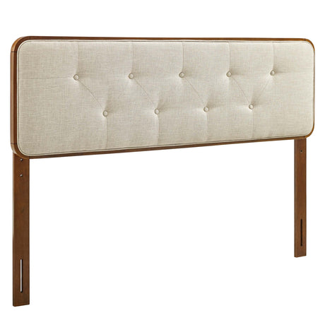 Collins Tufted Fabric and Wood Queen Headboard by Modway