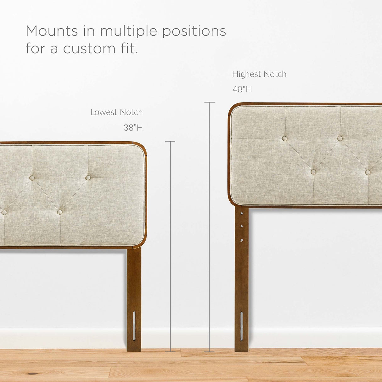 Collins Tufted Fabric and Wood Queen Headboard by Modway