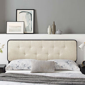 Collins Tufted Fabric and Wood King Headboard by Modway