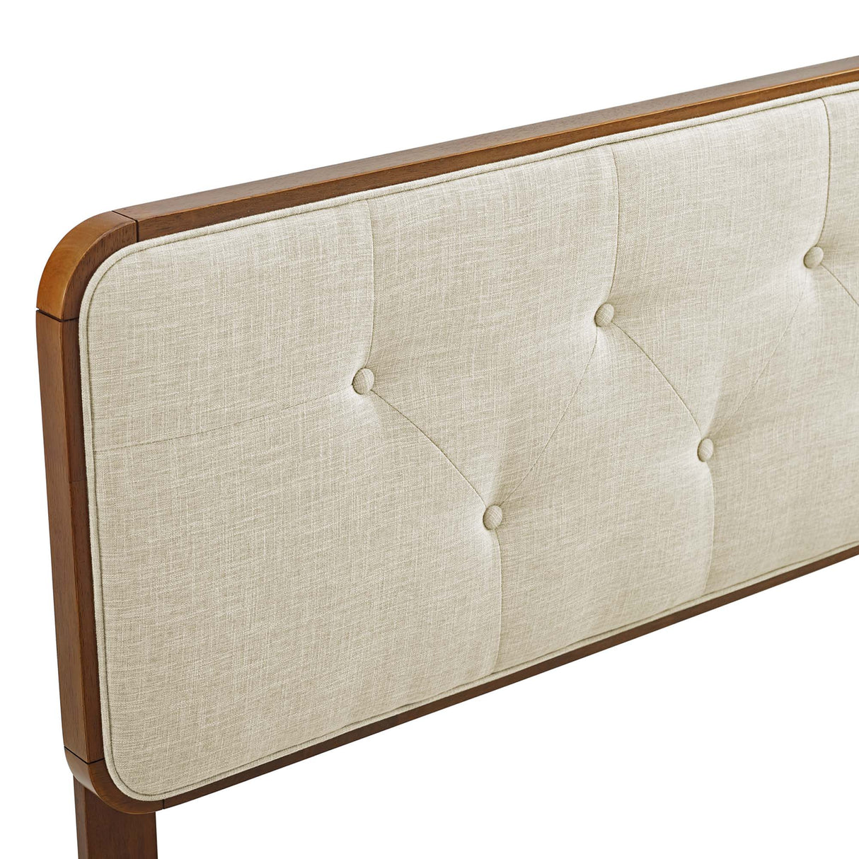 Collins Tufted Fabric and Wood King Headboard by Modway